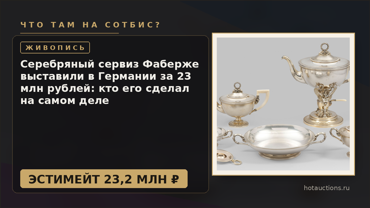 Серебряный сервиз Фаберже выставили в Германии за 23 млн рублей: кто его сделал на самом деле