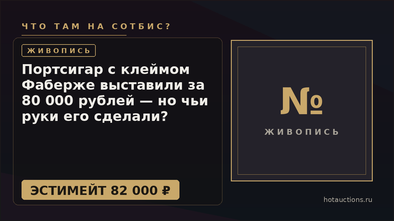 Портсигар с клеймом Фаберже выставили за 80 000 рублей — но чьи руки его сделали?