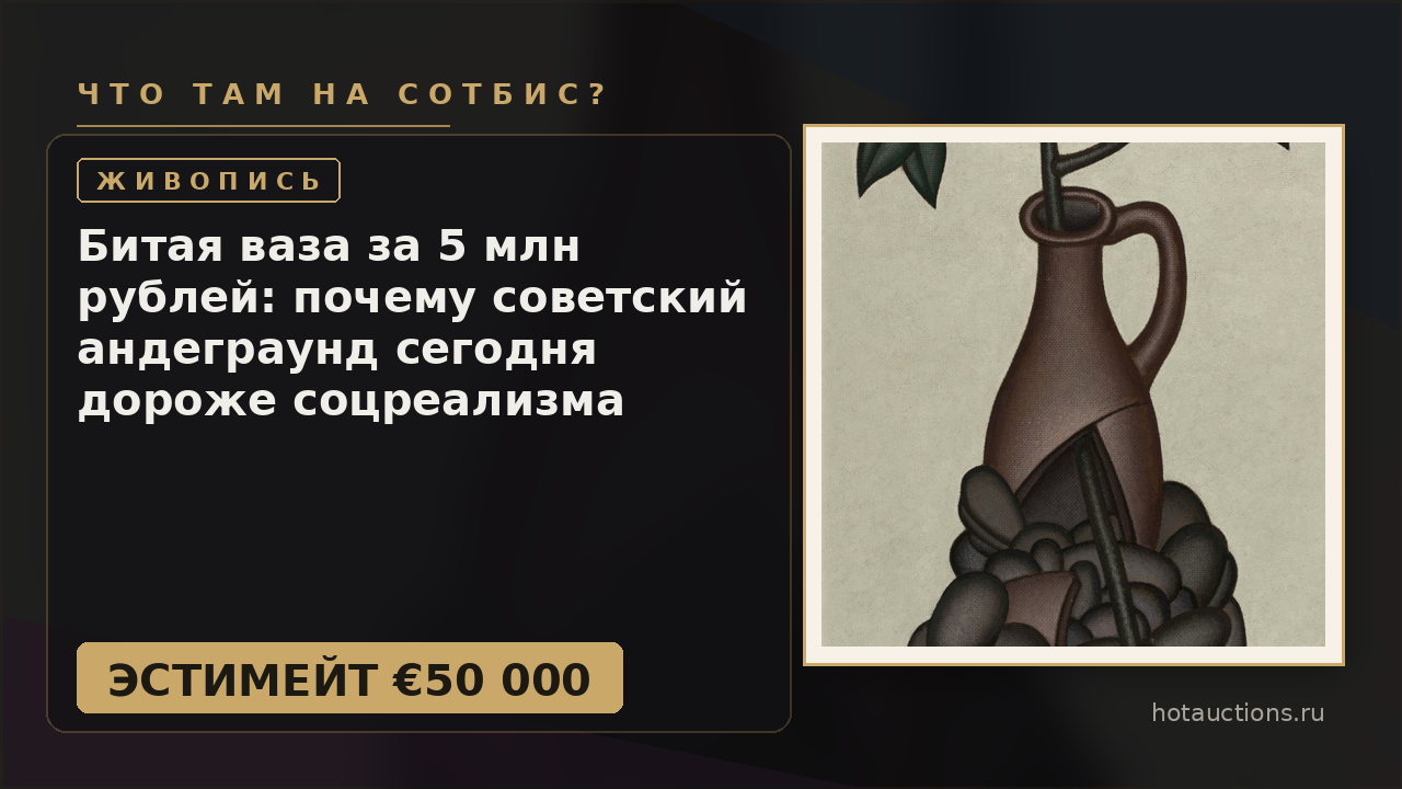 Битая ваза за 5 млн рублей: почему советский андеграунд сегодня дороже соцреализма